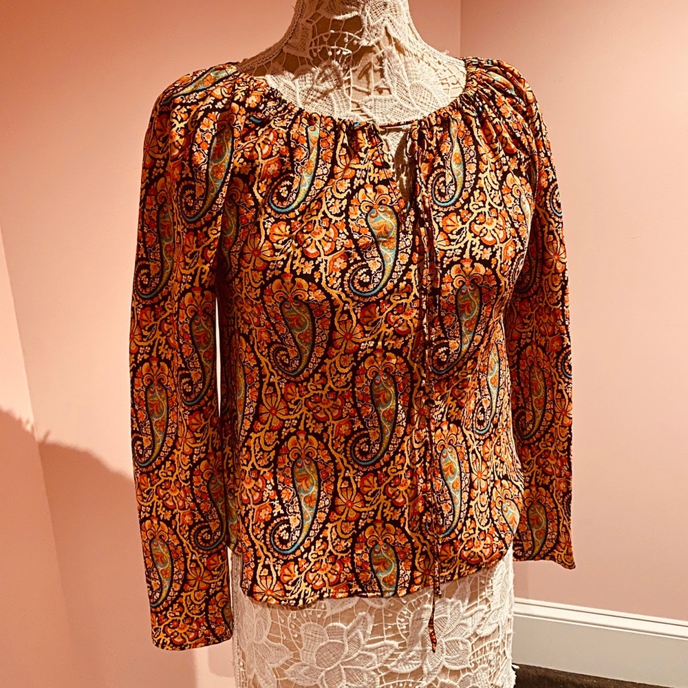 ✨ Ethereal Fairycore Paul & Joe French Silk Top – Whimsical & Fanciful ✨